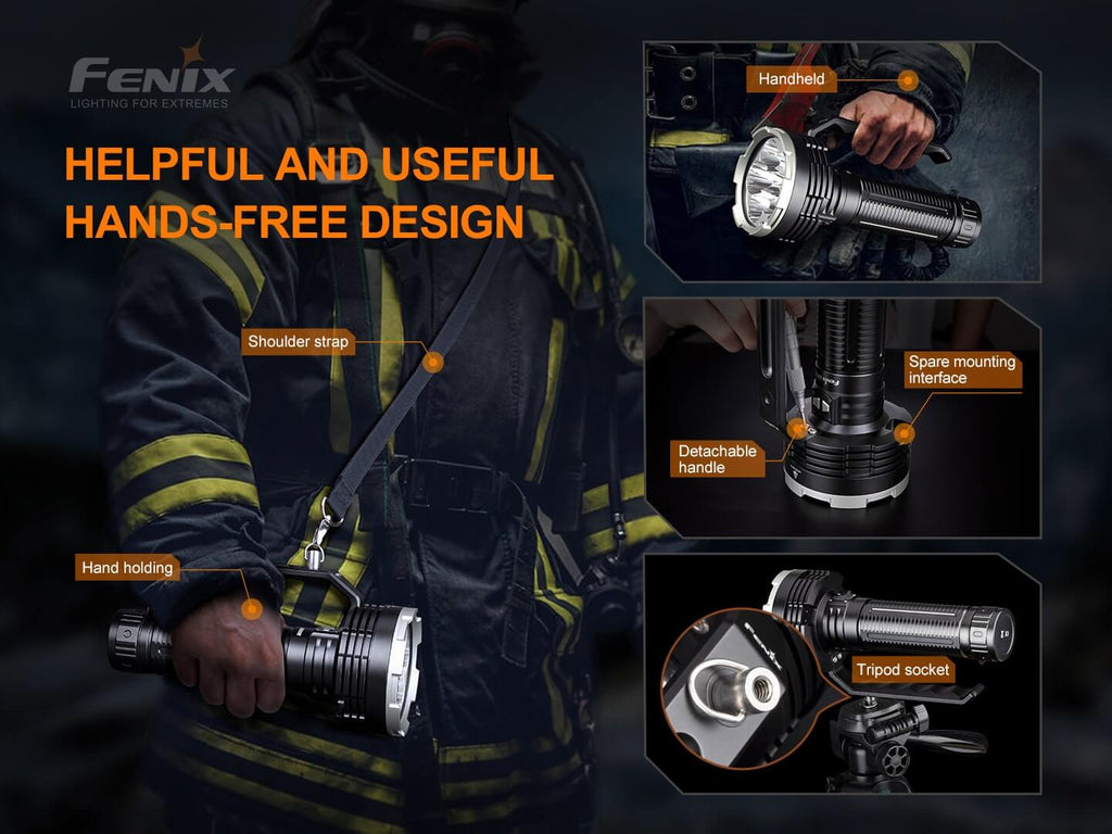 Fenix LR80R LED Searchlight in India, Extremely Powerful Rechargeable Torch 18000 Lumens, Best Searchlight for Search & Rescue and Outdoors