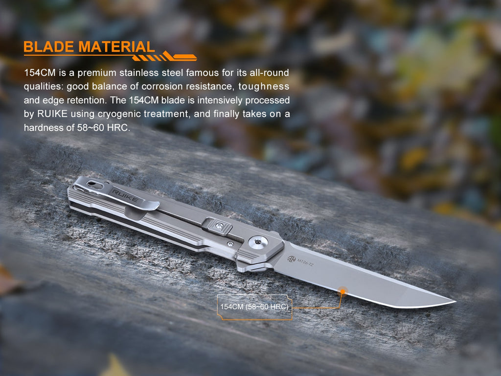 Ruike M126-TZ premium EDC Razor Sharp tactical pocket knife now available in India. Buy ruike knives in India on LightMen