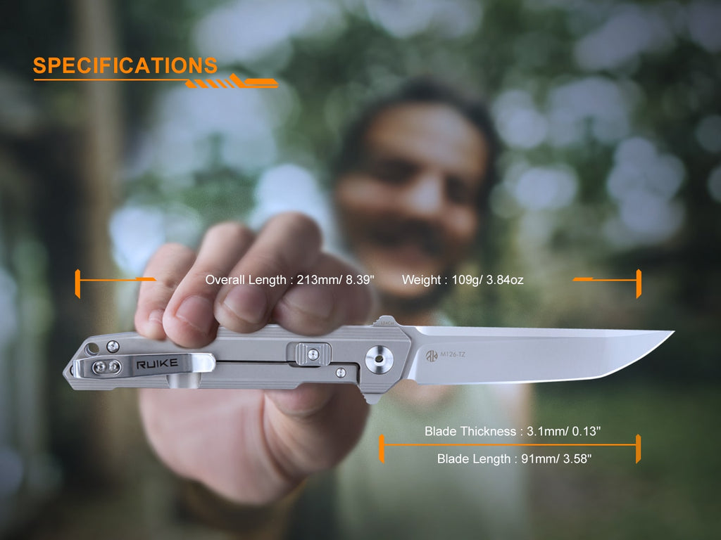 Ruike M126-TZ premium EDC Razor Sharp tactical pocket knife now available in India. Buy ruike knives in India on LightMen