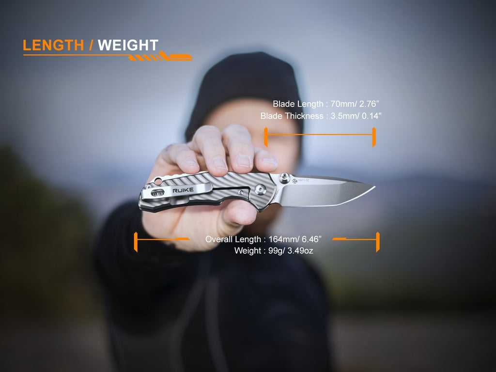 Ruike M671-TZ Razor Sharp Pocket Knife in India. Best EDC premium pocket Knife in India for outdoor adventure, safety & emergency