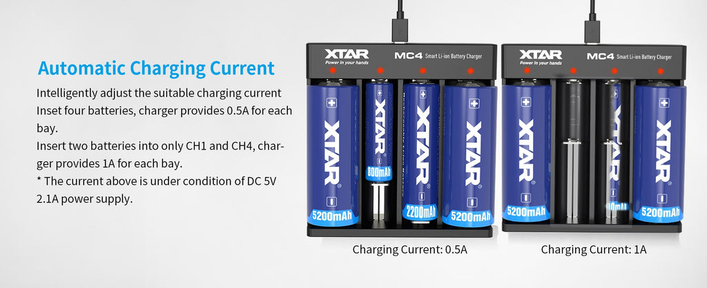 Xtar MC4 Rechargeable Li-ion Battery Charger