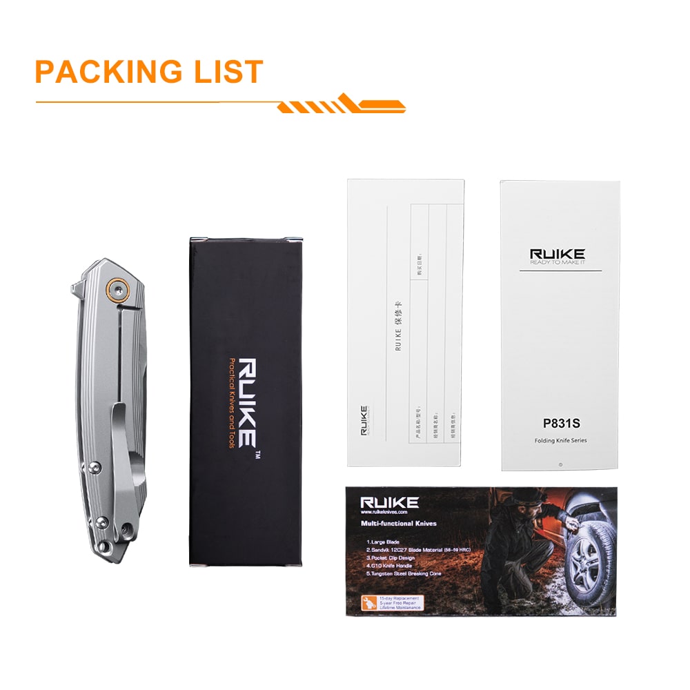 Buy Ruike P831S-SA in India @LightMen Best & premium Razor sharp pocket knife for EDC, Outdoor Adventure, safety, self defense, camping, hiking  and more