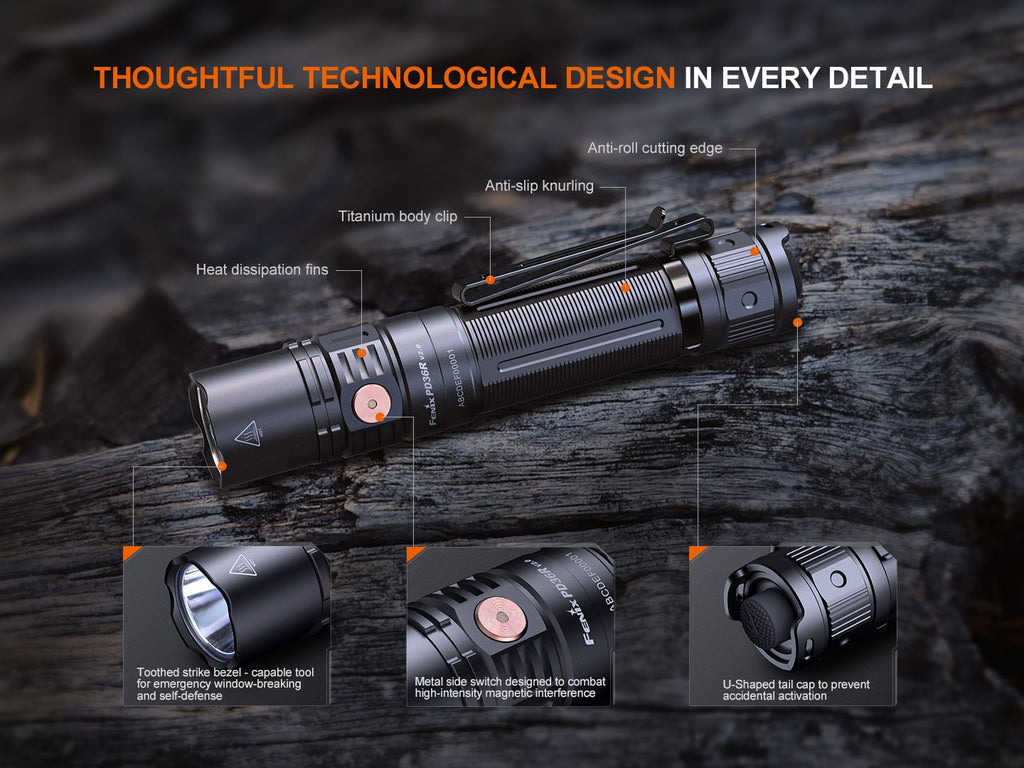 Fenix PD36R V2 LED Torch now available in India with output of 1700 Lumens. Perfect torch for Patrolling, searching, rescue, Outdoor adventure & more.