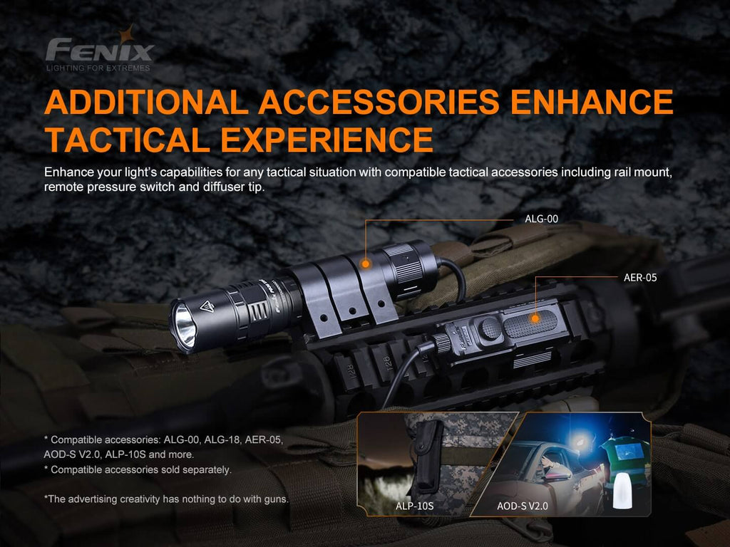 Fenix PD36 TAC LED Torch in India, 3000 Lumens Tactical Duty Flashlight, Tough Outdoor Work Light, Powerful Torch