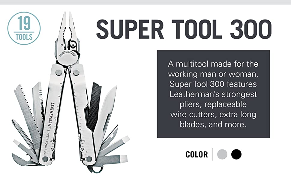 Buy Leatherman Multi Tools online in India @ LightMen, Buy Leatherman Supertool 300 Multi-Tool online in India, Heavy Duty EDC Multi-Tool for work & duty, Tools Wire stripper, Pliers, Screwdriver, Ruler, Wire cutter, Knife Serrated & Straight, Electrical Crimper and Bottle can opener