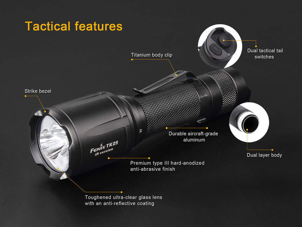 FENIX TK25IR -1000 lumen LED Flashlight, Tactical Flashlight in India