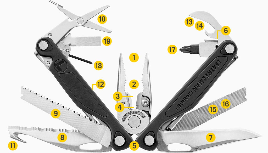 Leatherman Charge Plus in India, Classic High quality multi-tool with 19 tools in one, Pliers, Wire cutters, scissors, screwdriver etc