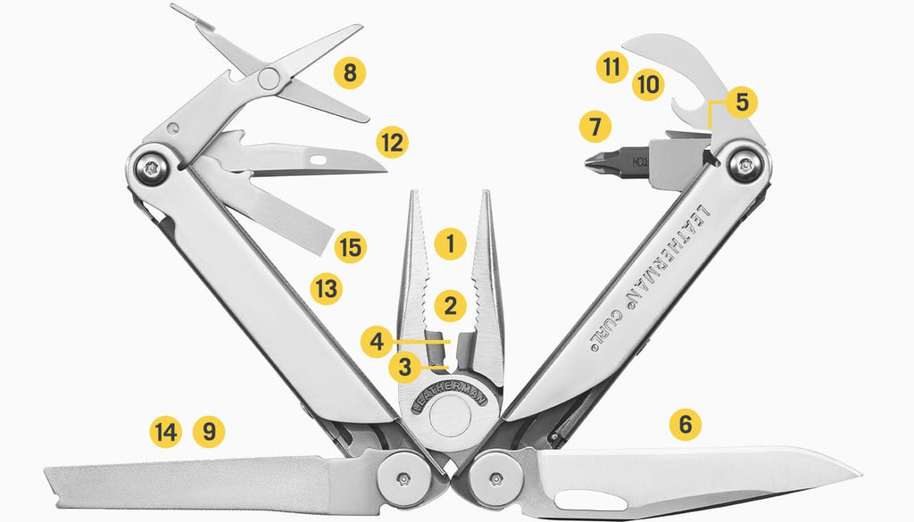 Leatherman Curl in India, Classic High quality multi-tool with 15 tools in one, Pliers, Wire cutters, scissors, screwdriver etc