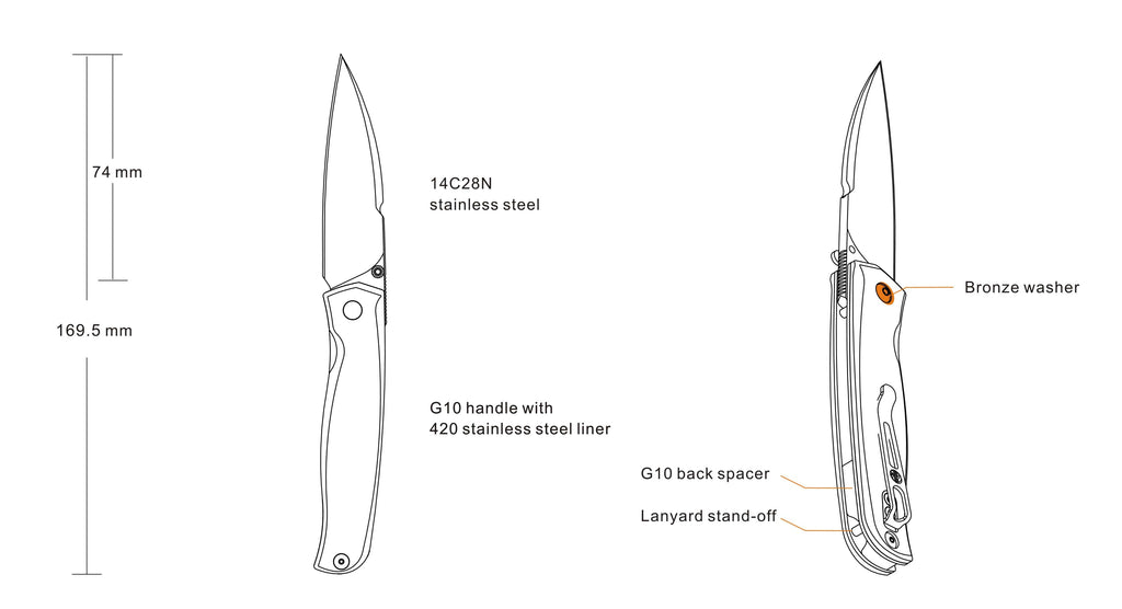 Ruike P662-B razor sharp pocket knife in India. Buy Ruike premium tactical EDC knife for outdoor adventures & self defense in India