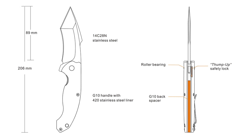 Ruike P851-B razor sharp foldable pocket knife now available in India. Best tactical knife in India for outdoor adventures, EDC & self defense