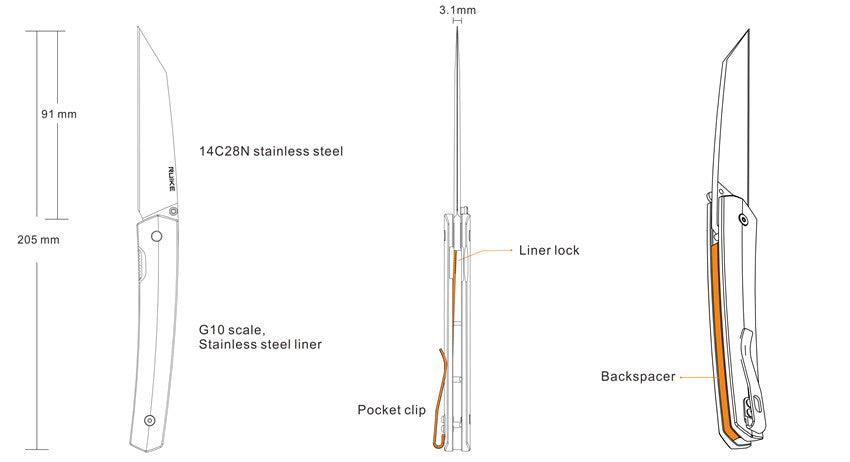 Ruike P865-B premium and affordable razor sharp foldable pocket knife now available in India