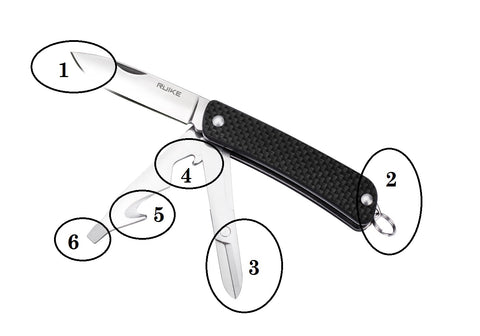 Buy Online Ruike S31 Multi-Function Pocket Knife | 6 Functions