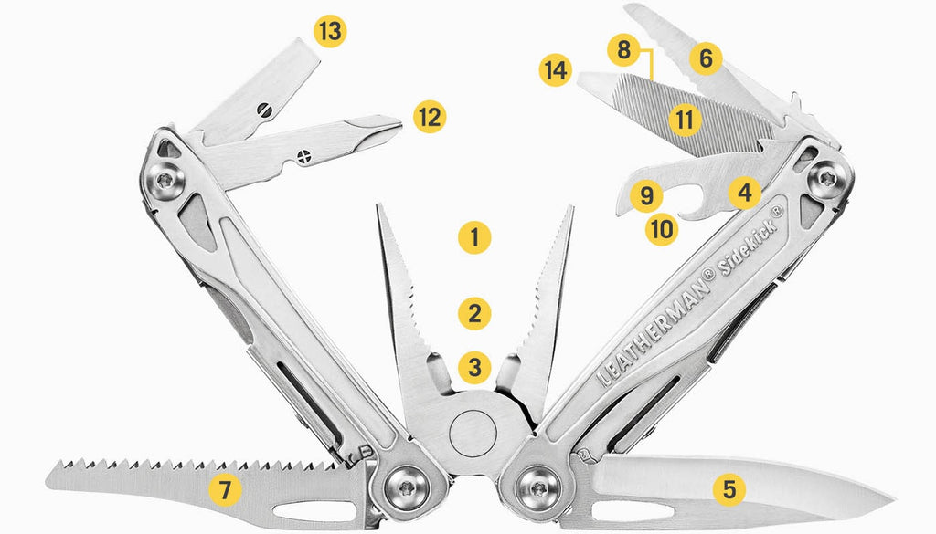 Leatherman Sidekick in India, Classic High quality multi-tool with 14 tools in one, Pliers, Wire cutters, scissors, screwdriver etc