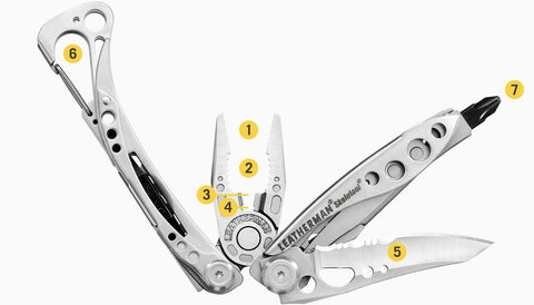 Leatherman Skeletool Multi-tools, Compact Pocket size multi-tool in India, Multi-tool with a combo knife, bit driver, pliers and more, Ultra Light EDC Multi-tool in India, Leatherman Tools online in India @ Lightmen, Buy Leatherman Multi-Tools Online