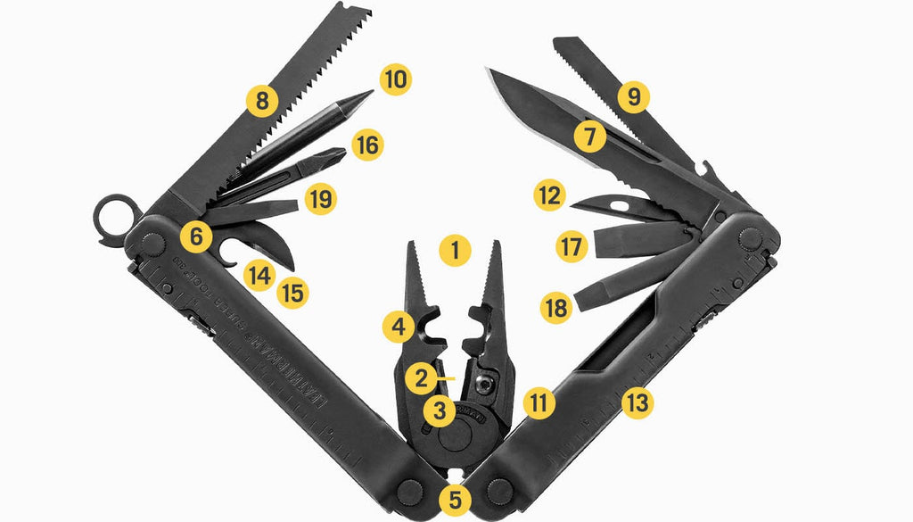 Leatherman Super Tool 300 EOD in India, Classic High quality multi-tool with 19 tools in one, Pliers, Wire cutters, scissors, screwdriver etc