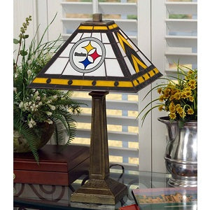 steelers stained glass lamp