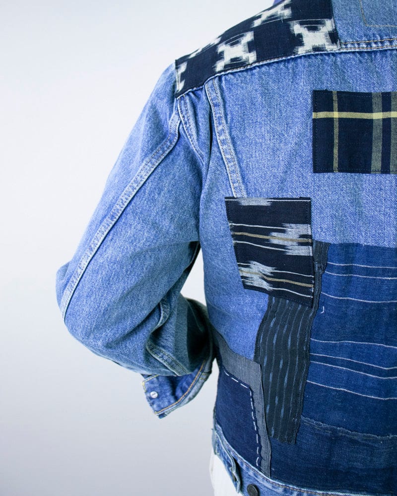 Kiriko Custom, One of a Kind Patched Leviʻs Jacket, Boro, Sashiko, Shima  and Kasuri