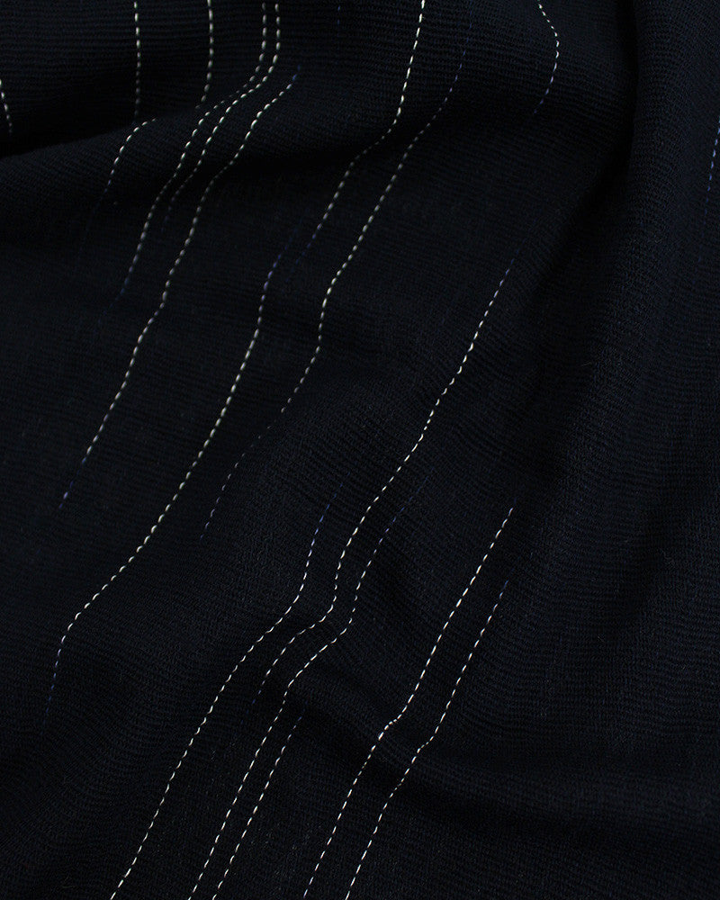 Karu-Ori Navy Blue and White Stitches