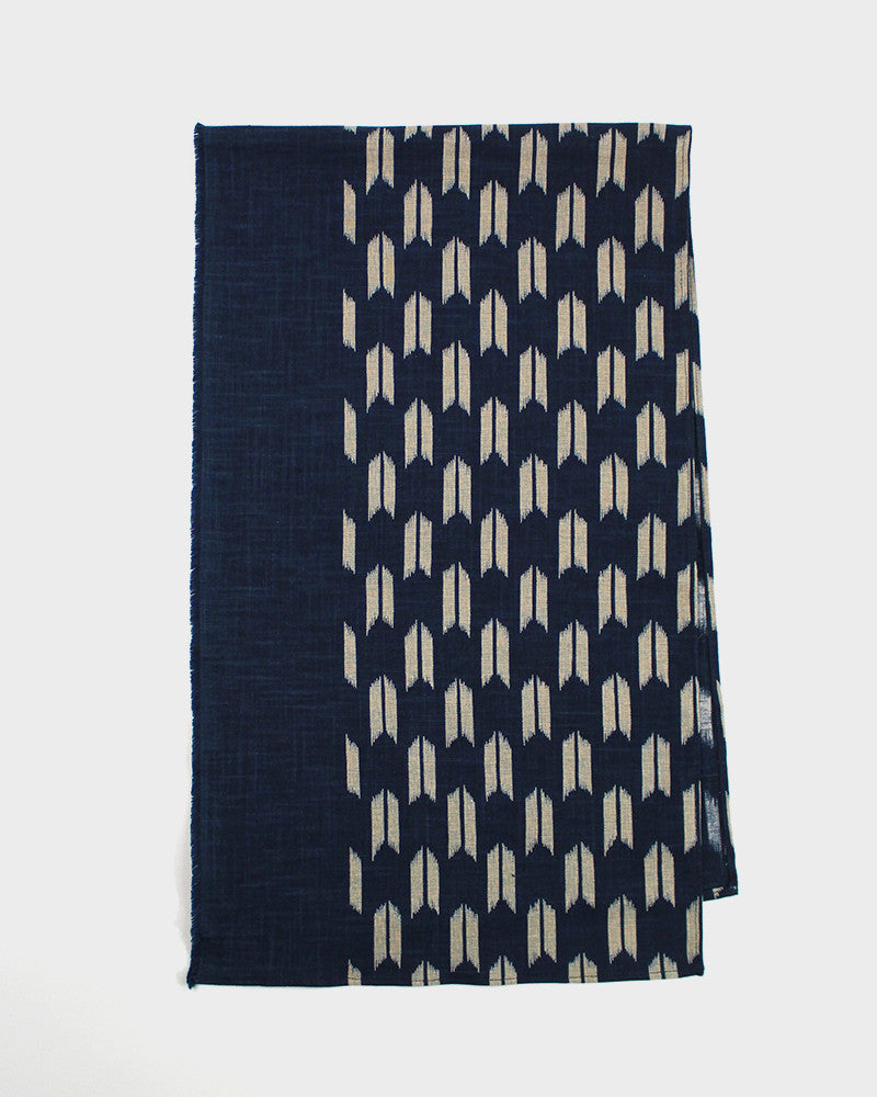 Tea Towel Large, Indigo Yagasuri