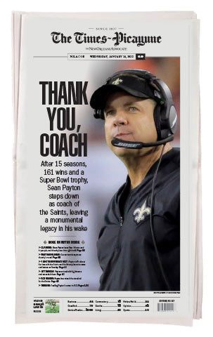 Thank You Coach - Sean Payton Retirement Announcement: Full Newspaper –  