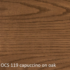 OCS 119 capuccino finish shown on oak