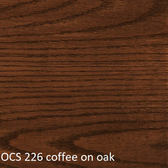 OCS 226 coffee finish shown on oak