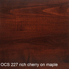 OCS 227 rich cherry finish shown on maple