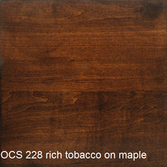 OCS 228 rich tobacco finish shown on maple