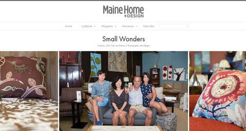 Endicott Home Furnishings featured in October 2016 Maine Home + Design Shop Talk