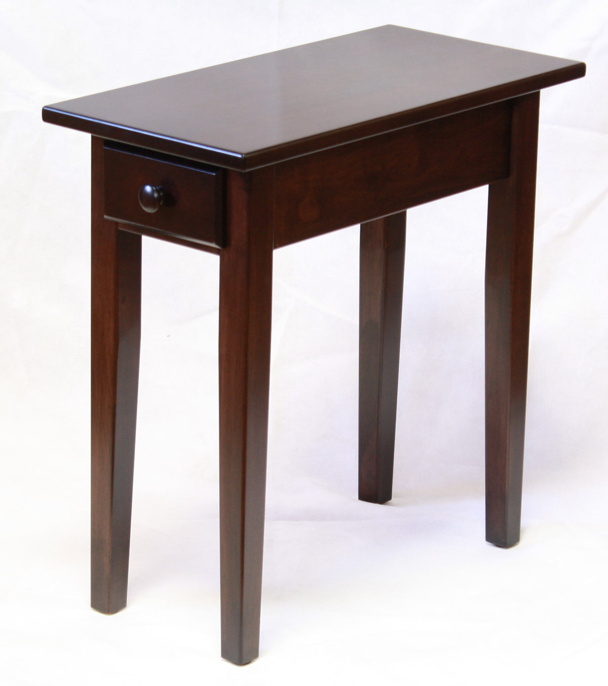 Woodland Shaker Chairside Small End Table with Shelf from