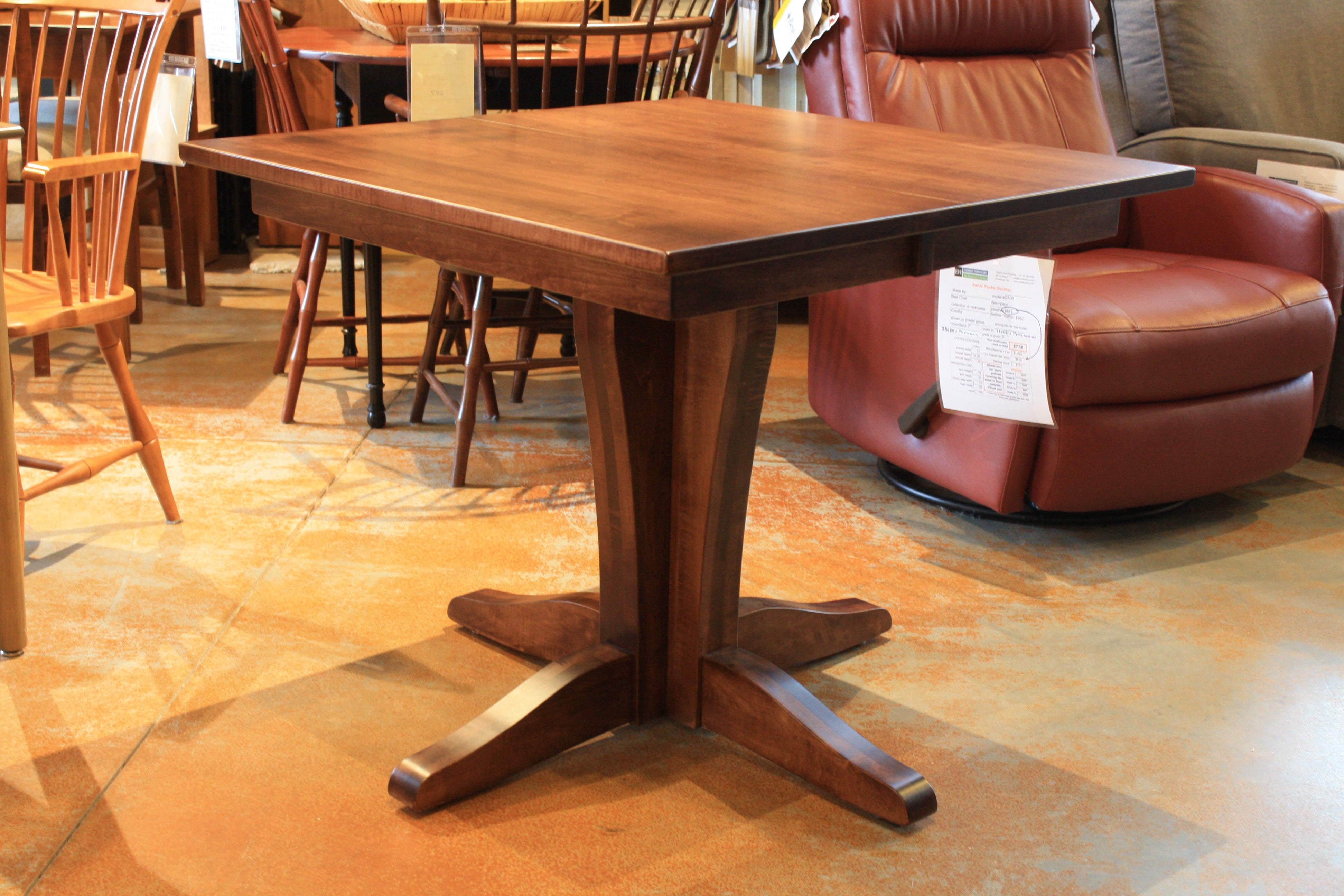 pedestal extension dining room table