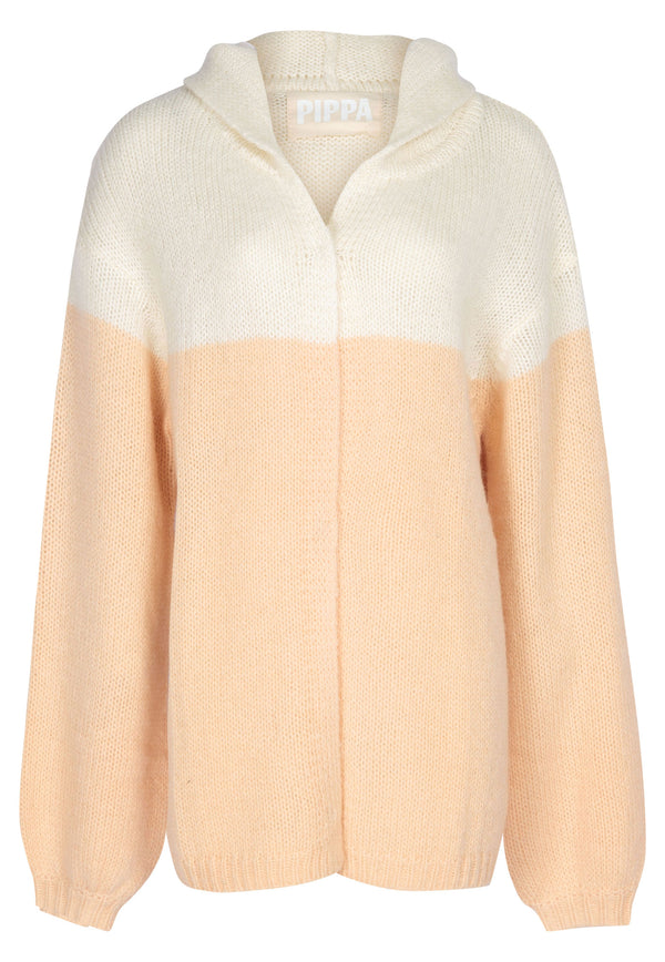 PIPPA THE LABEL Womens Tessa Cable Knit Duster Cardigan Ecru