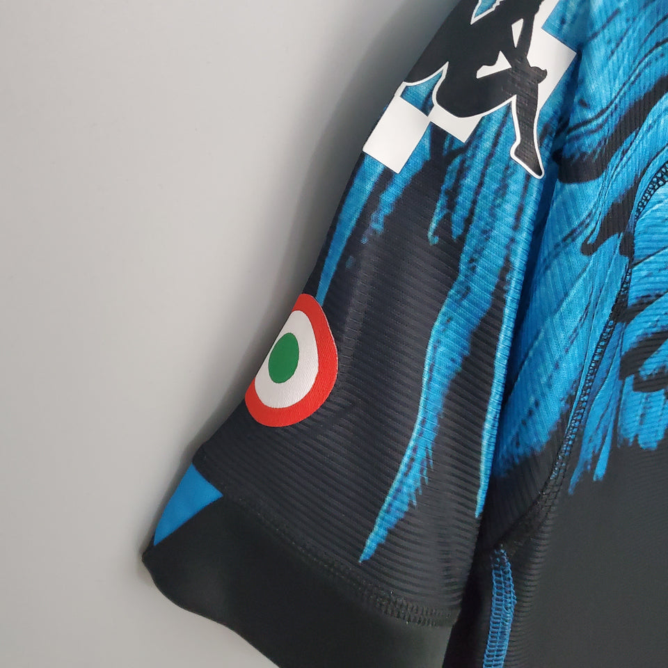 21 22 S S C Napoli Black Blue Kappa Marcelo Burlon Kit Retrokitstar