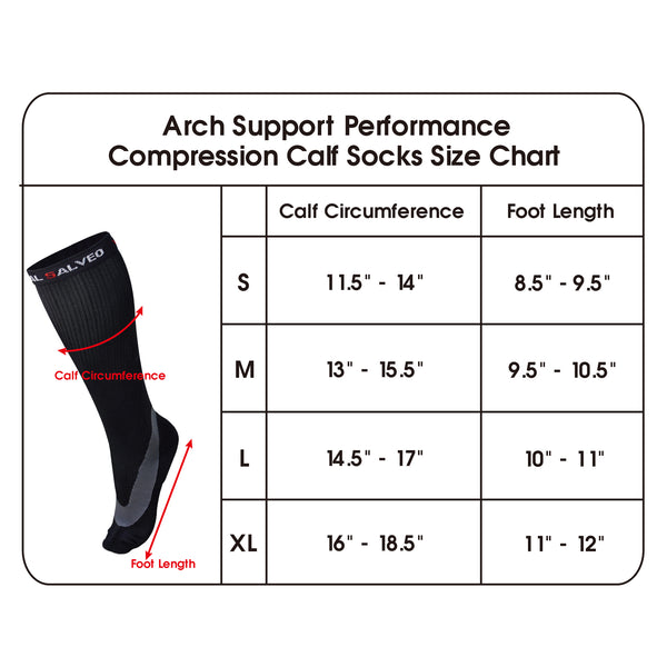 Vital Salveo- Arch Support Performance Compression Calf Socks