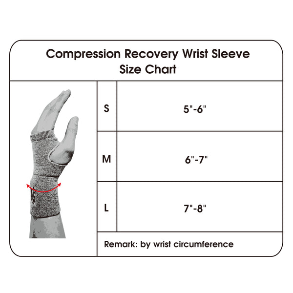 Wrist Sleeve size chart