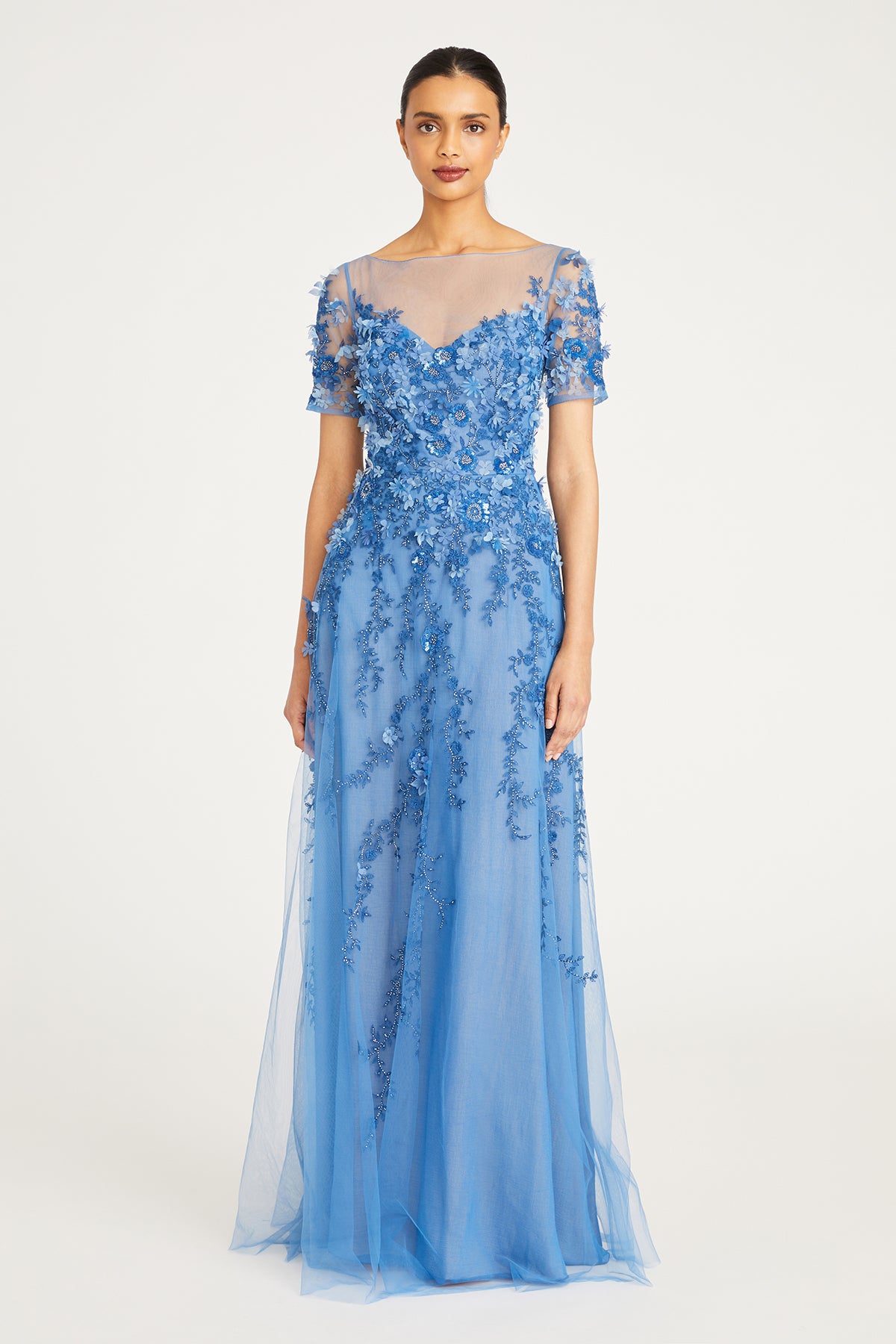 Romina Beaded Petal Gown – THEIA