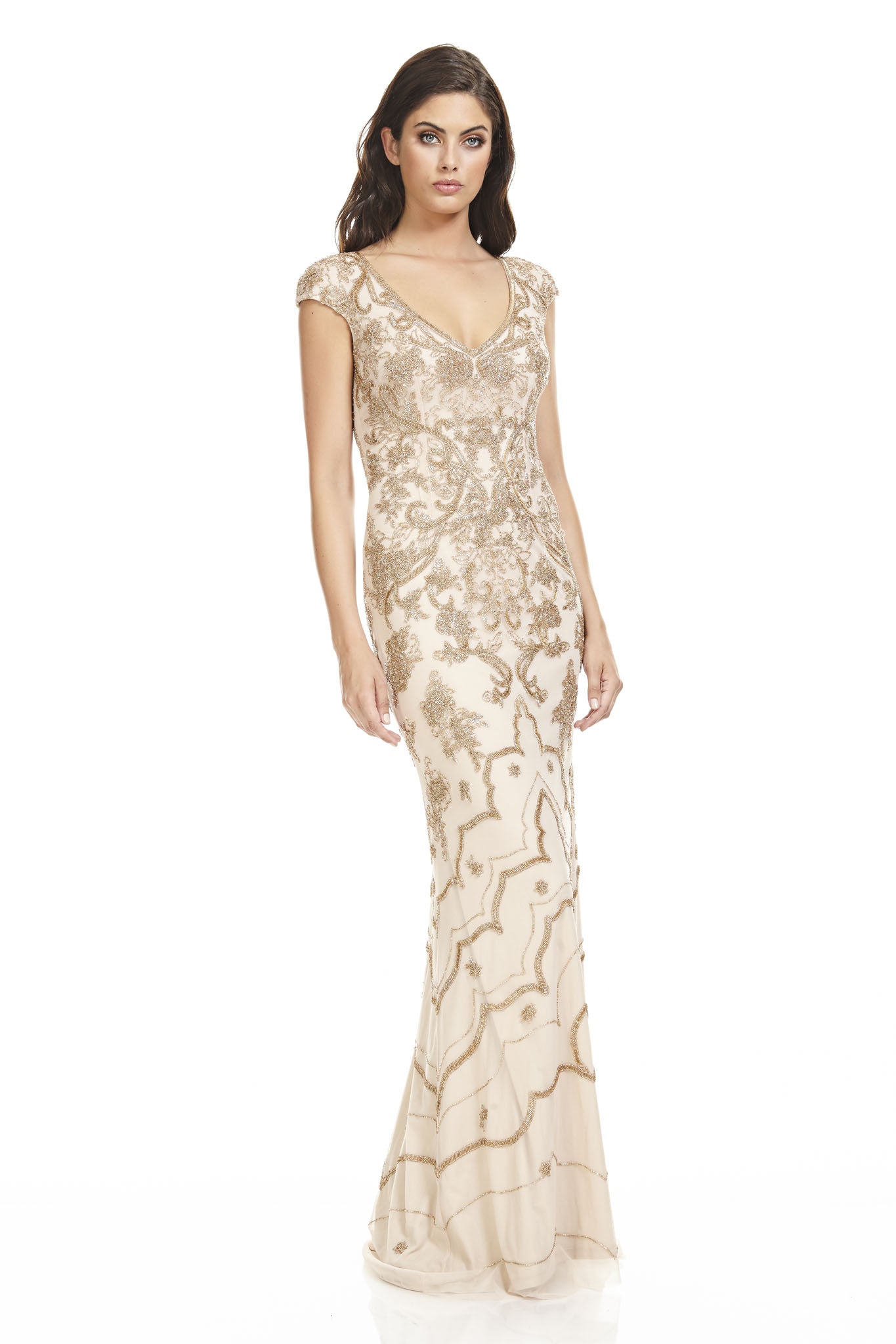 Beaded Floral Gown – THEIA