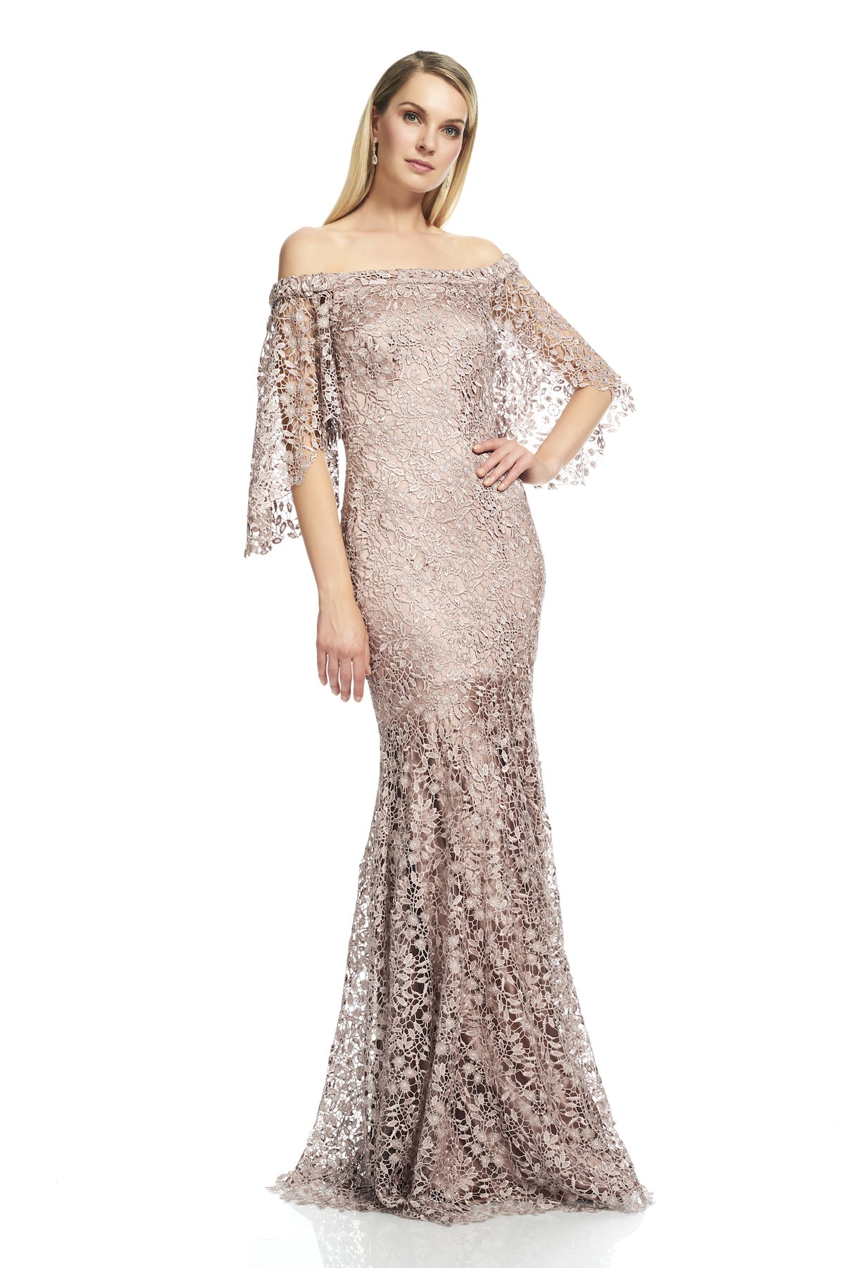 theia off the shoulder mermaid gown