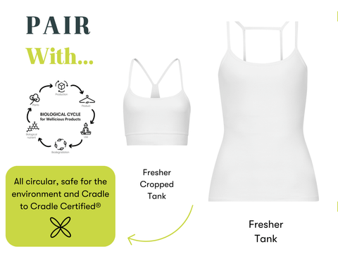 Wellicious White Yoga Tops and White Yoga Bra