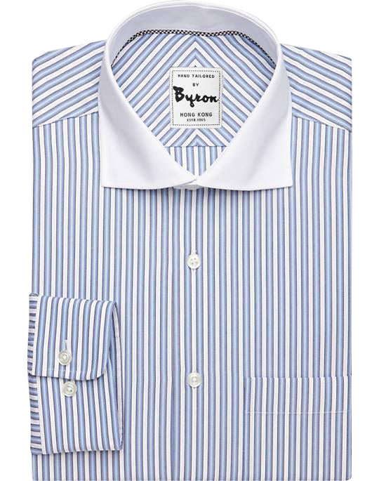 Navy Blue, White and Black Mens Striped Shirts for Men – byronshirts