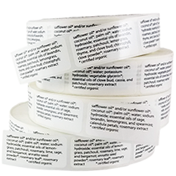 Ingredient labels for bar soap and liquid soap.