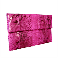 pink python clutch