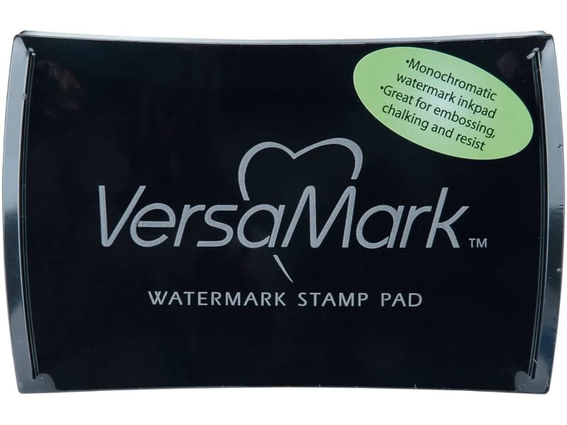  A black VersaMark watermark stamp pad in clear ink 