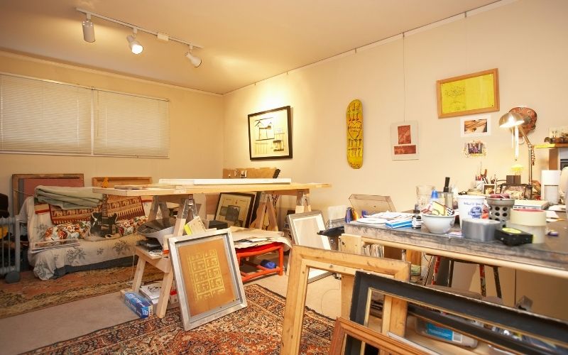 A Cluttered Art Studio
