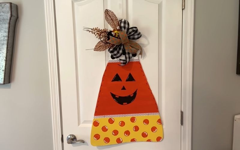 Candy Corn Halloween Door Hanger