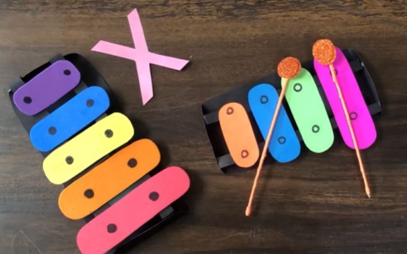 Construction paper xylophone