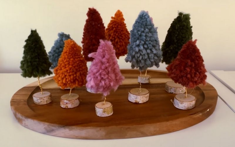 DIY Holiday Yarn Trees