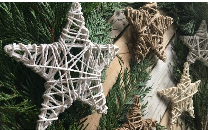 DIY String Star Ornaments