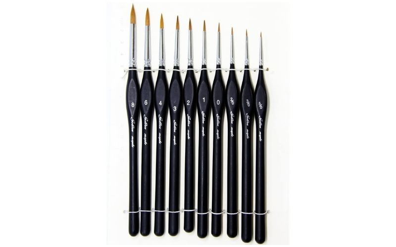 Golden Maple Detail Paintbrushes Set