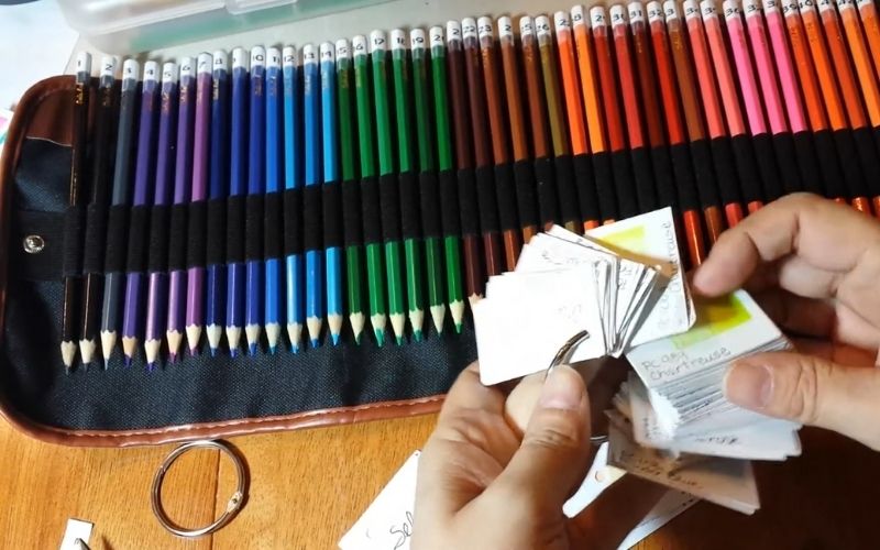 Labeling colored pencils 
